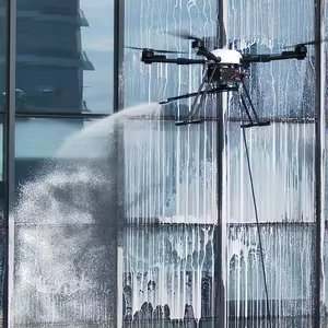 Drone cleaning in action